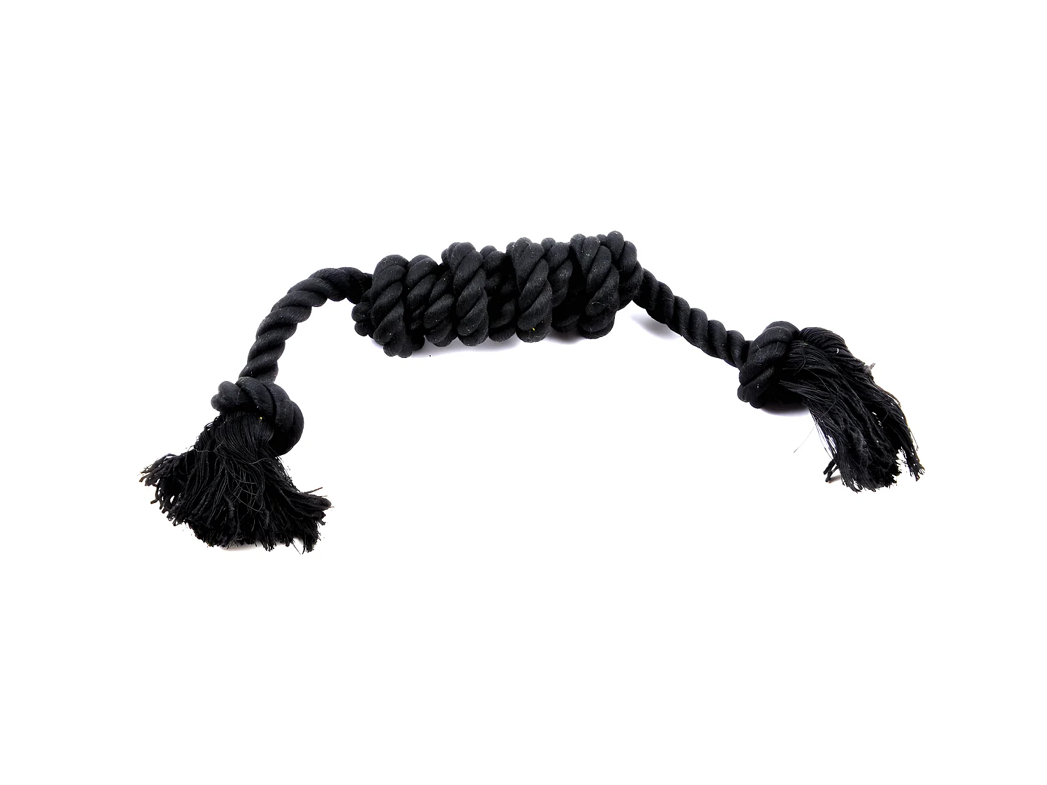 Jouet corde multi noeuds noir pour chien