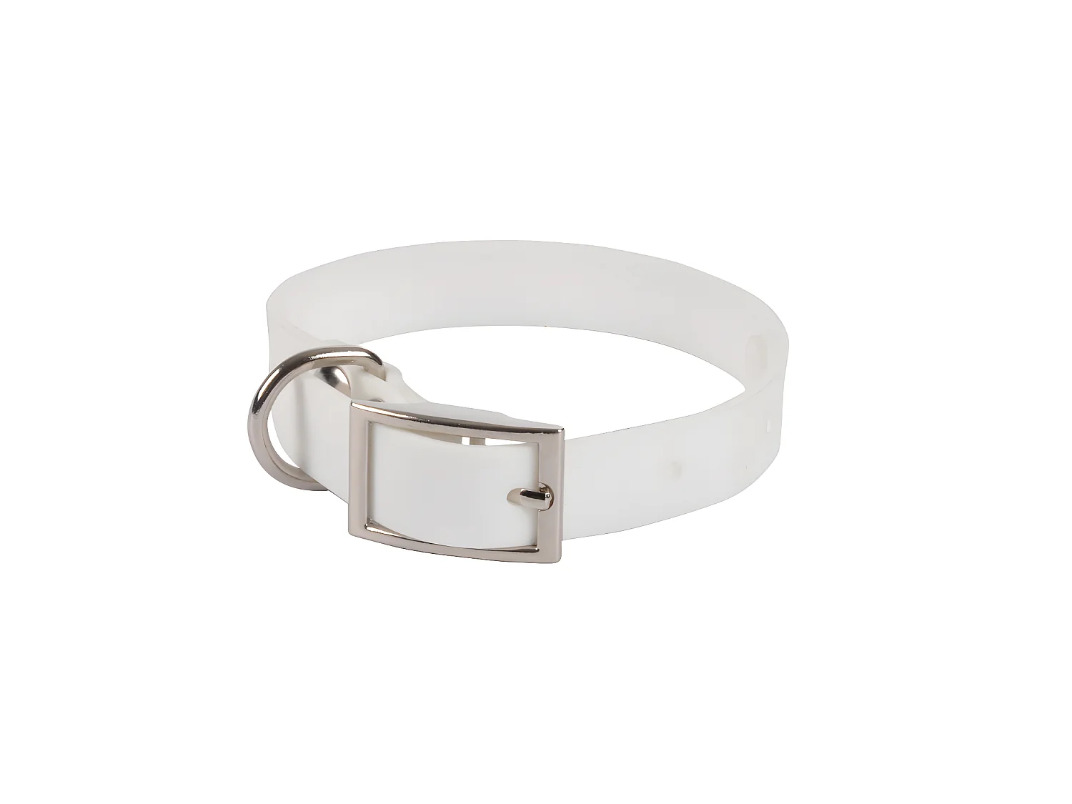 Collier en silicone pour chien Silicoole blanc