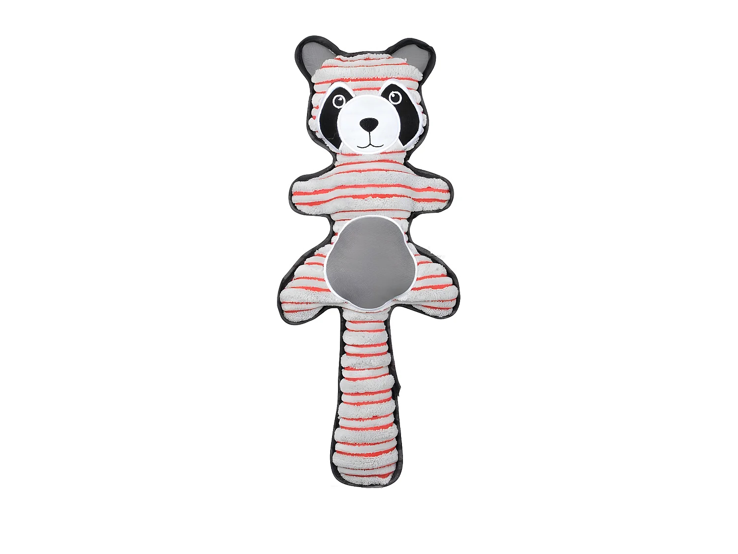 Jouet peluche raton laveur chien