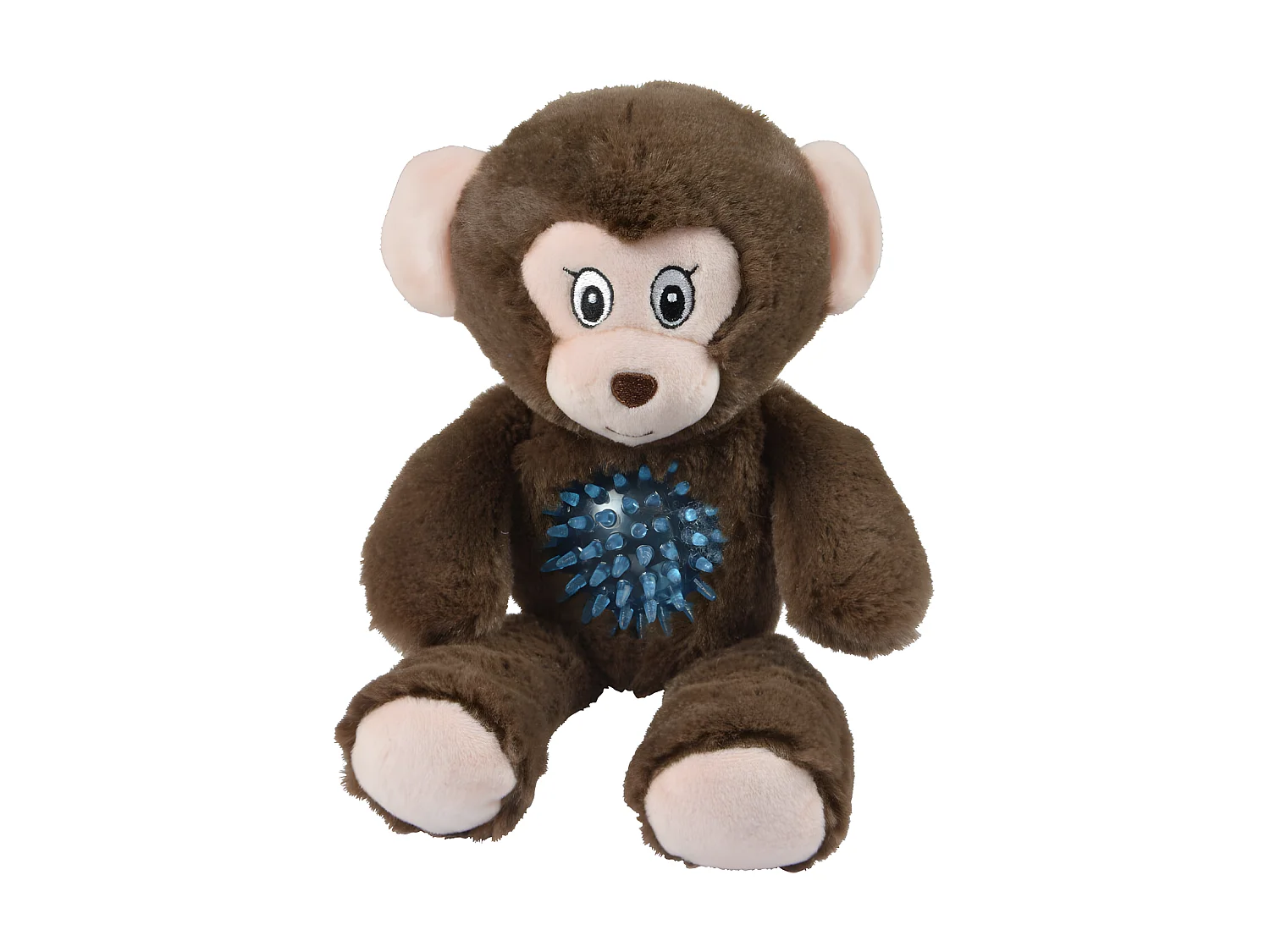 Jouet peluche singe avec balle pour chien