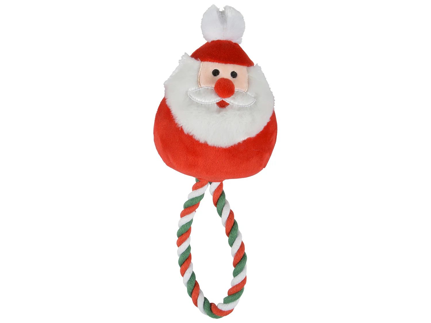 Jouet peluche Pere Noel et corde pour chien