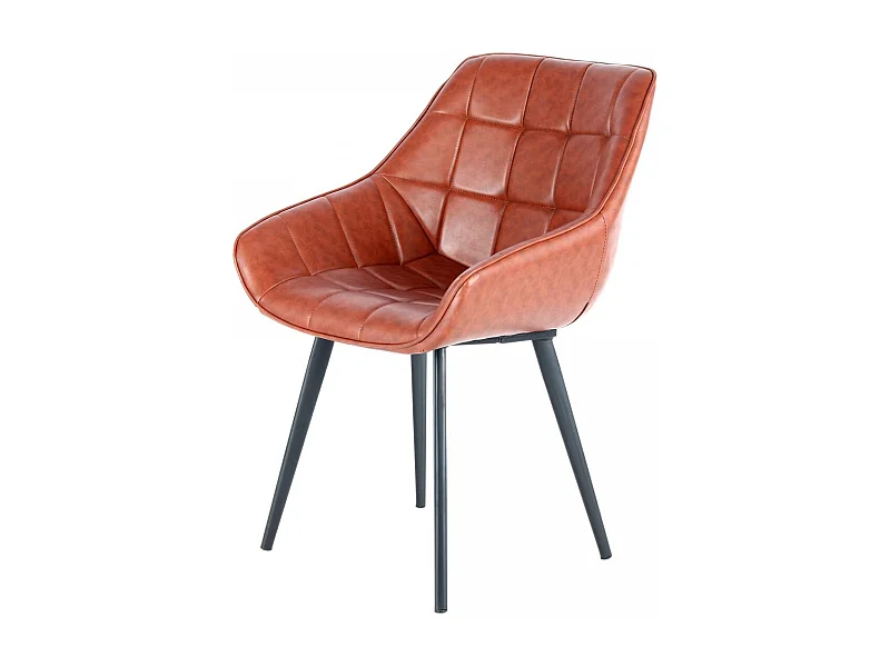 Fauteuil semi artisanal LOT DE 2 AFE 56x59x88 marron marron et noir