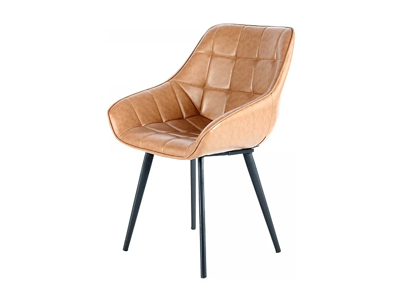 Fauteuil semi artisanal LOT DE 2 AFE 56x59x88 marron et noir