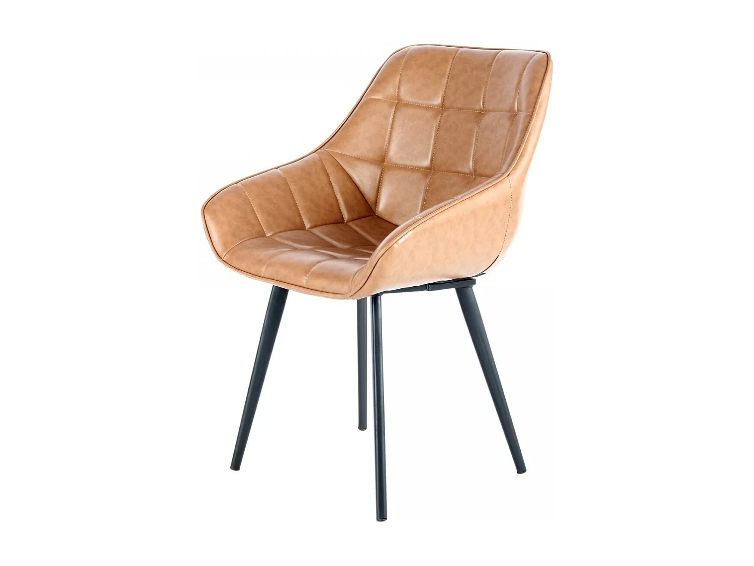 Fauteuil semi artisanal LOT DE 2 AFE 56x59x88 marron et noir