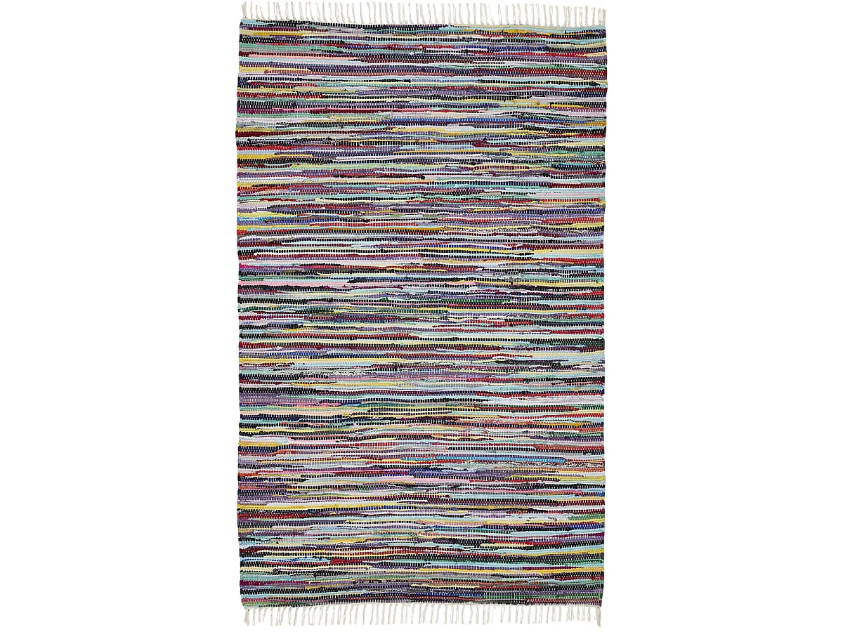 Tapis kilim 50x80 rectangle tissé en coton multicolore motif ethnique TIMULTI