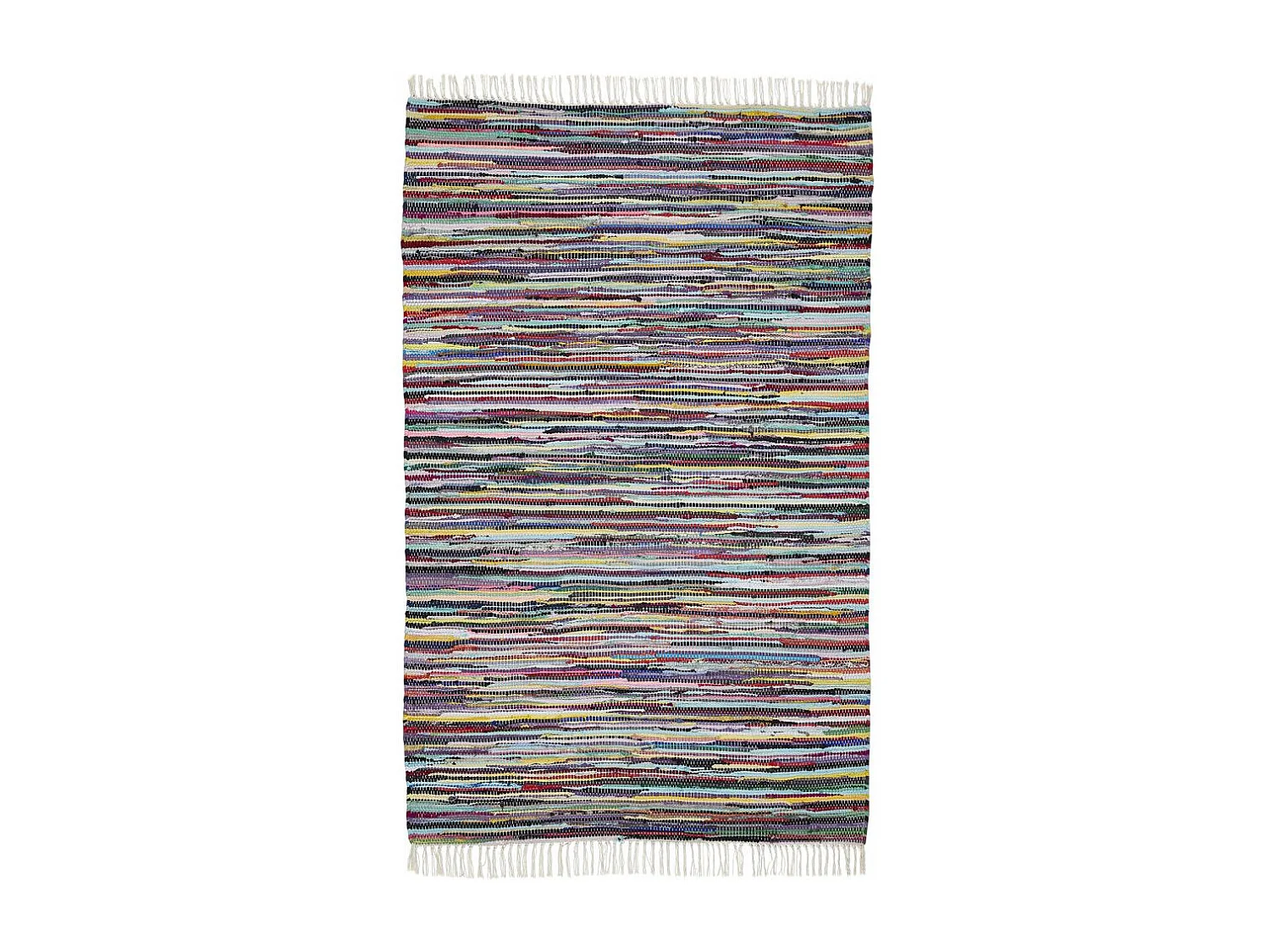 Tappeto Kilim 50x80 rettangolo intrecciato in cotone multicolore fantasia etnica TIMULTI