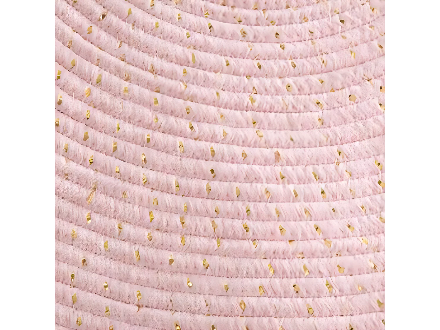 Tapis ronde en coton et polyester coloris rose - Diamètre : 90 cm