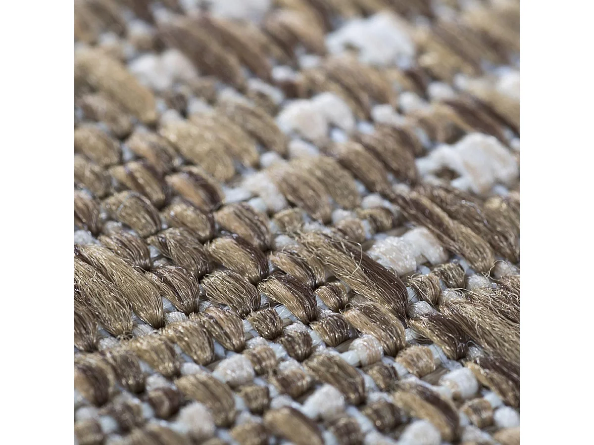 Tapis extérieur 67x140 tissé kilim marron EXTERNA