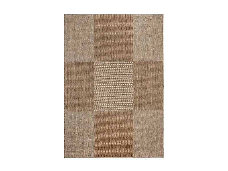 Tapis extérieur 67x140 tissé kilim marron EXTERNA