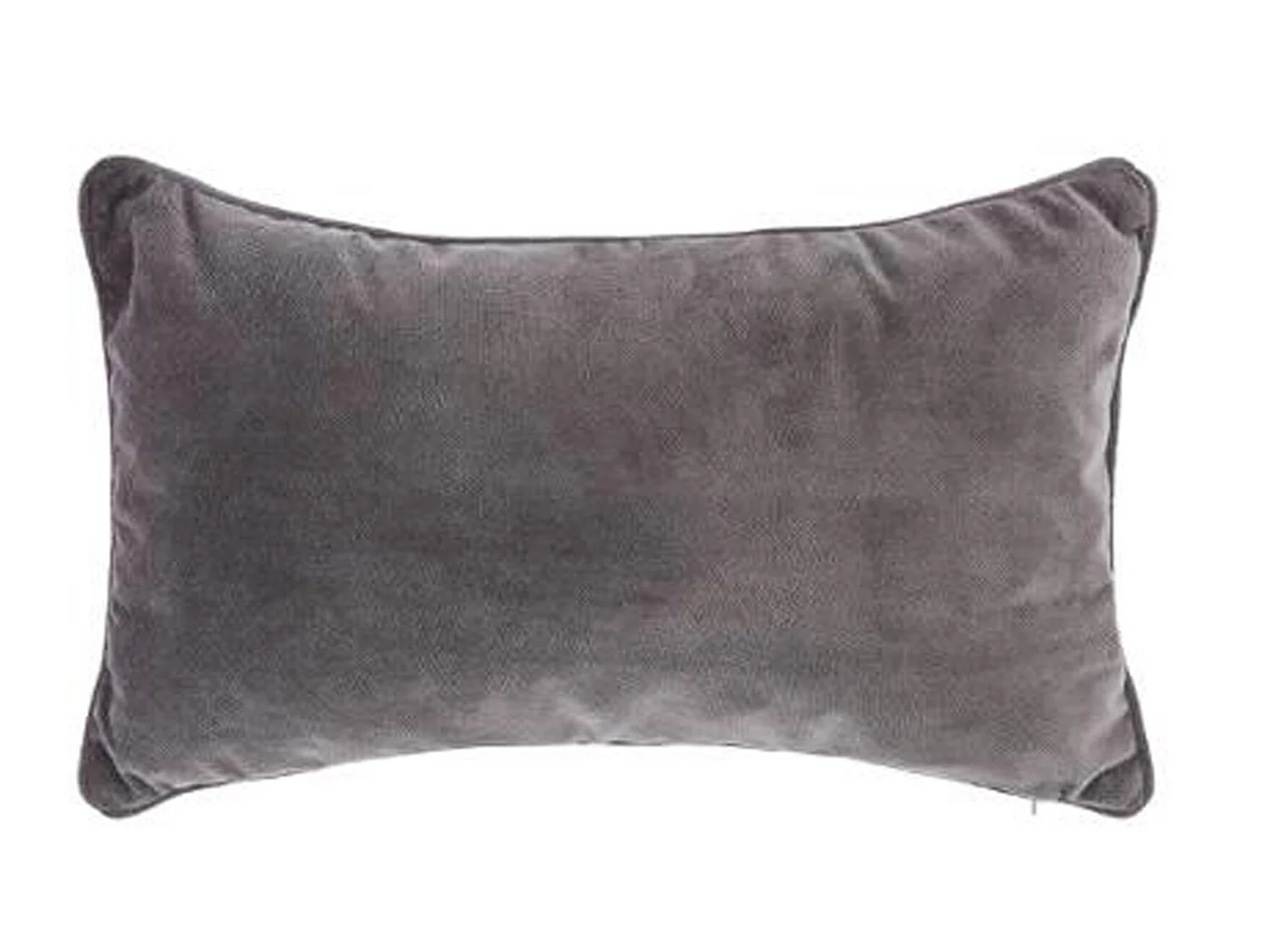 Lot de 2 coussins rectangulaires 100% polyester coloris gris foncé - Dim : L.50 x l.30 cm