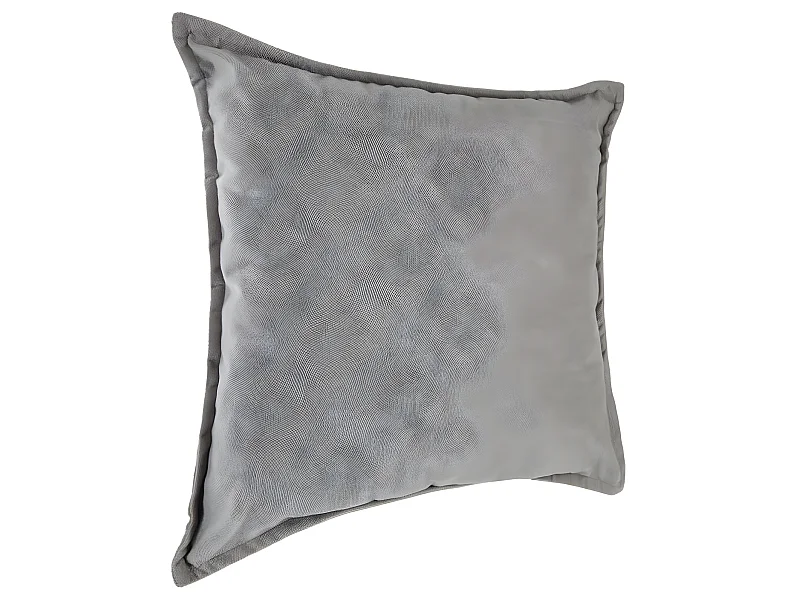 Coussin coloris gris clair en polyster - L. 45 x l. 45 cm
