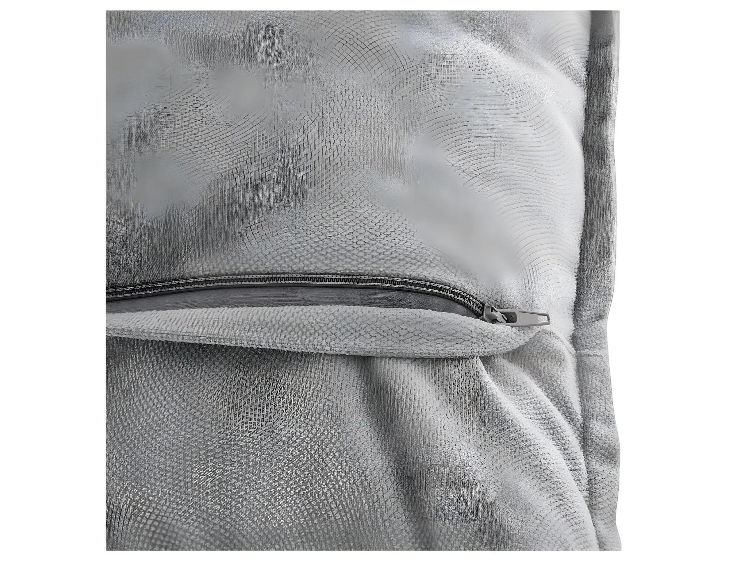 Coussin coloris gris clair en polyster - L. 45 x l. 45 cm