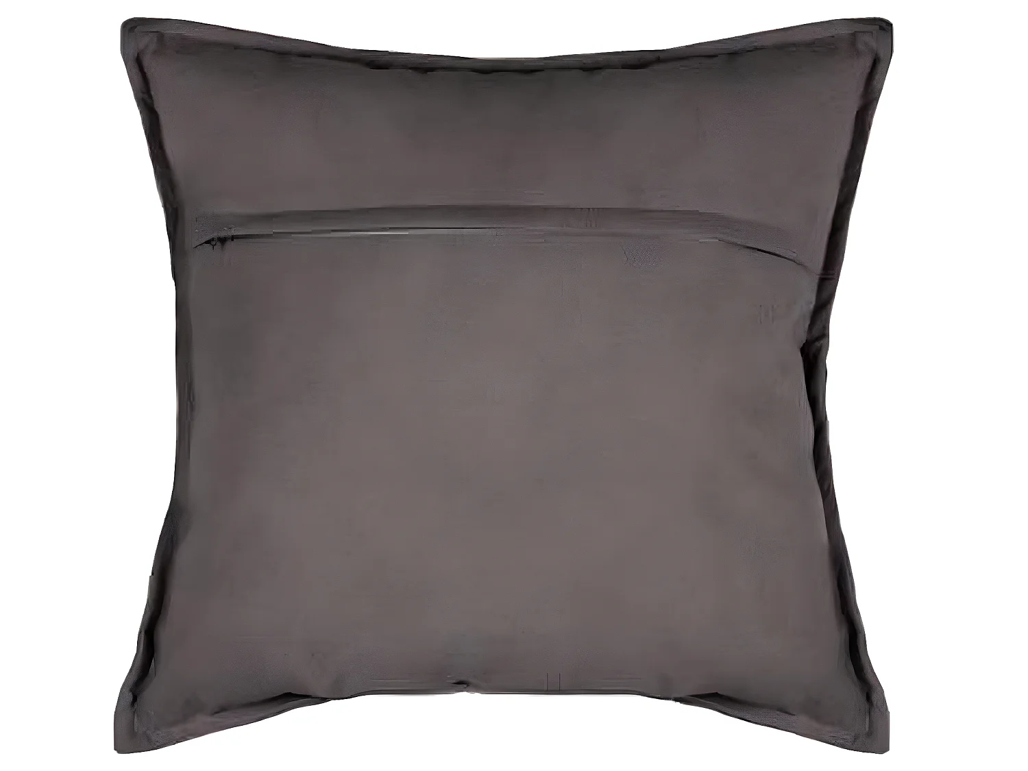 Lot de 2 coussins carrés déhoussables, coloris gris foncé - 45 x 45 cm