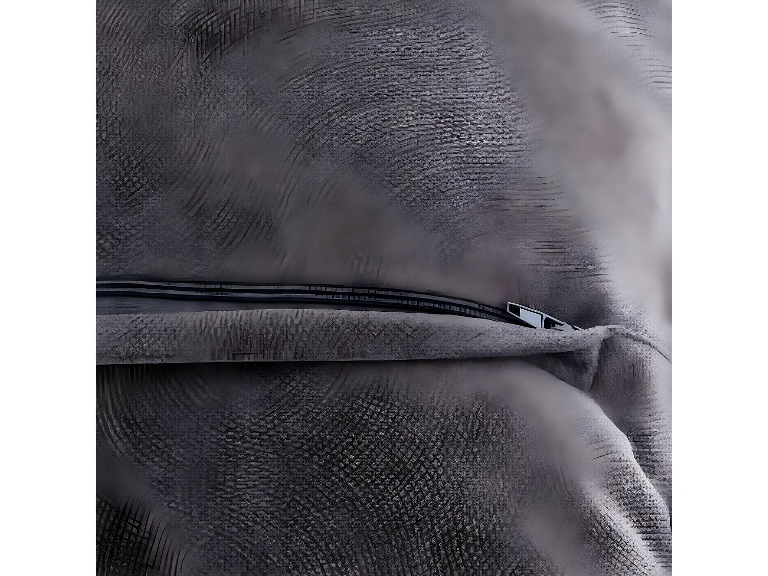 Lot de 2 coussins carrés déhoussables, coloris gris foncé - 45 x 45 cm