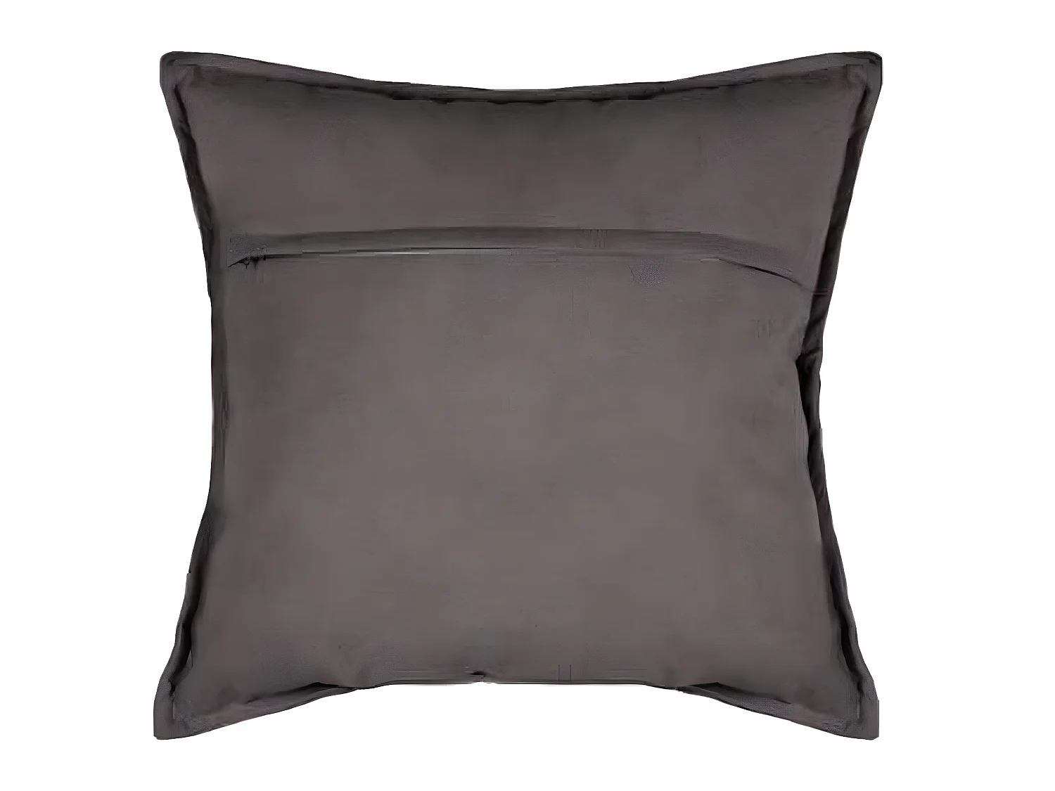 Lot de 4 coussins carrés déhoussables, coloris gris foncé - 45 x 45 cm