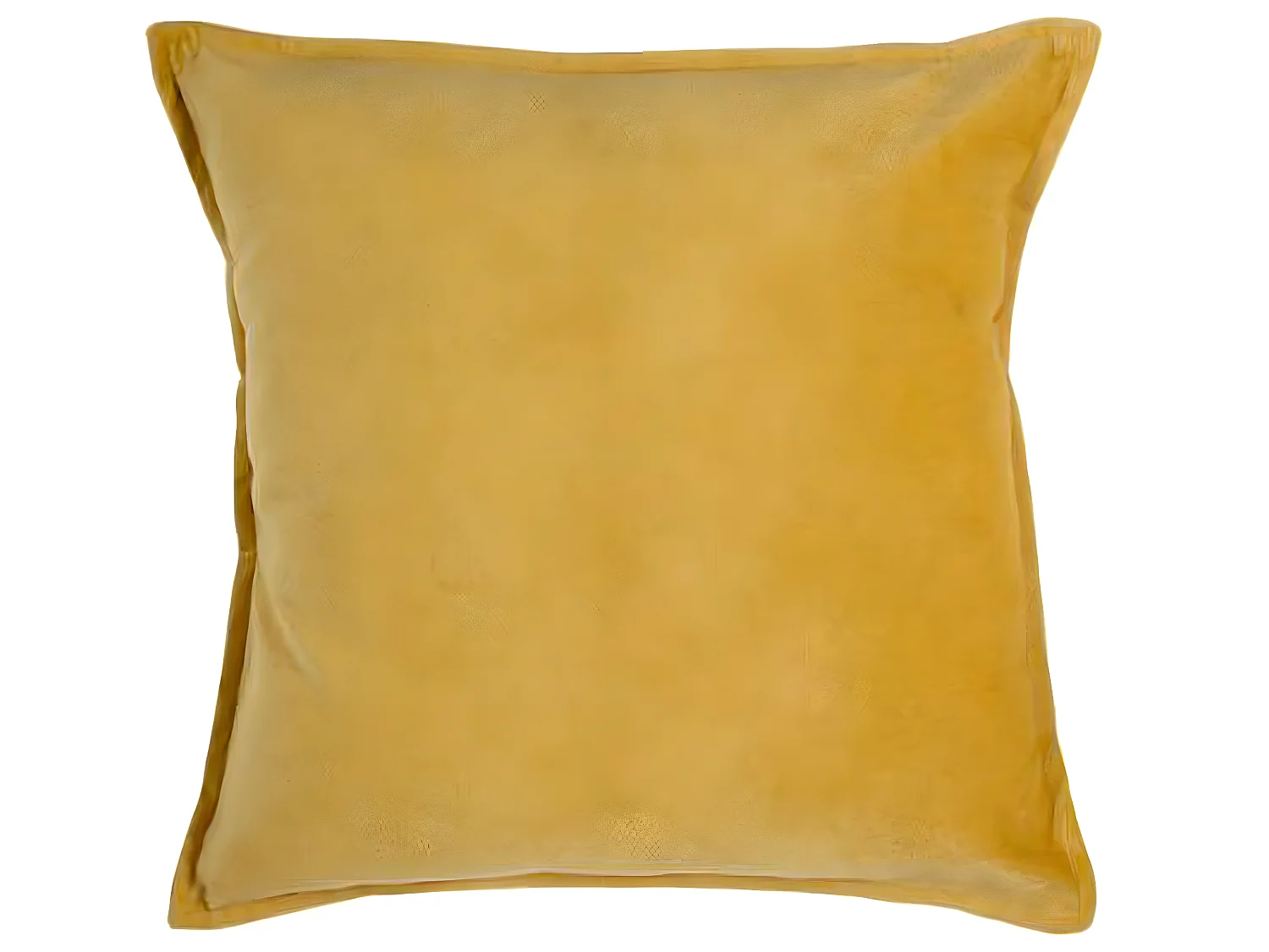 Lot de 4 coussins en polyester coloris ocre - Dim : L.45 x l.45 cm