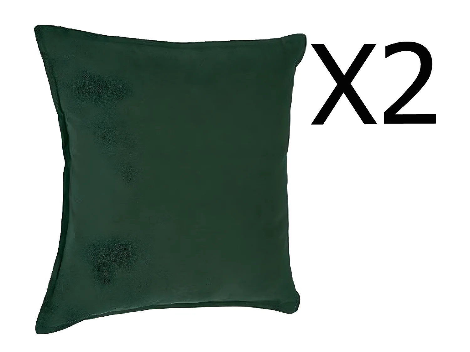 Lot de 2 coussins en polyester coloris vert - Dim : L. 45 x l. 45 cm