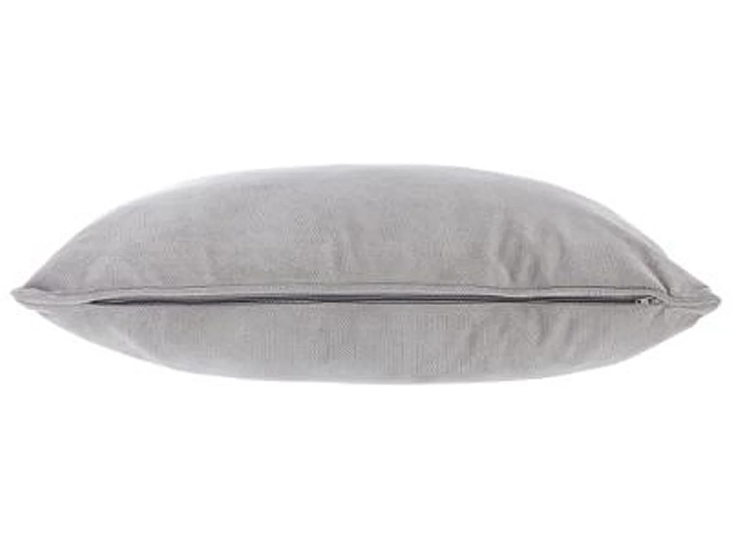 Lot de 2 coussins rectangulaires 100% polyester coloris gris clair - Dim : L.50 x l.30 cm