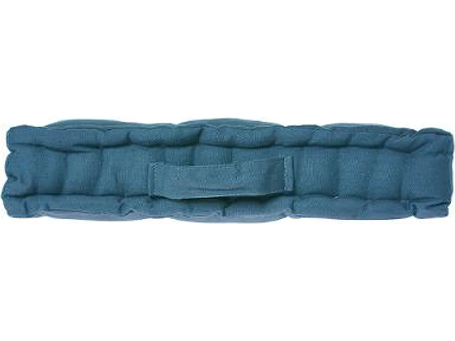 Lot de 6 coussins de sol en coton, coloris bleu canard - Dim : L 40 x l 40 x H 8 cm