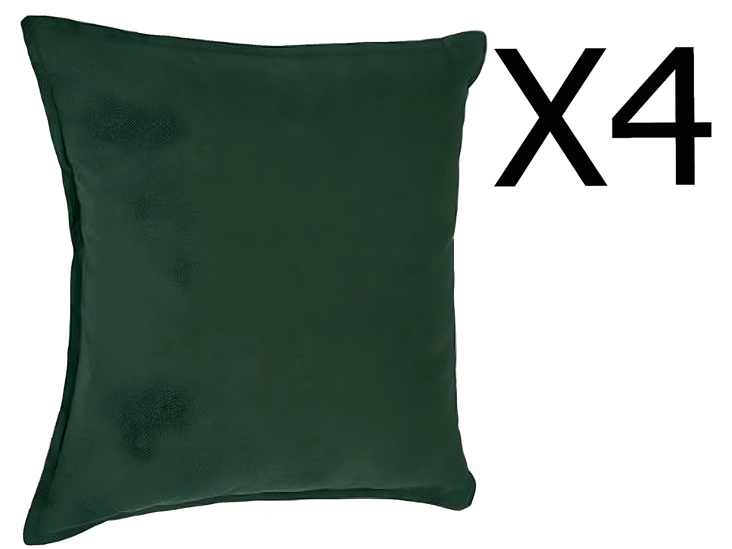 Lot de 4 coussins en polyester coloris vert - Dim : L. 45 x l. 45 cm