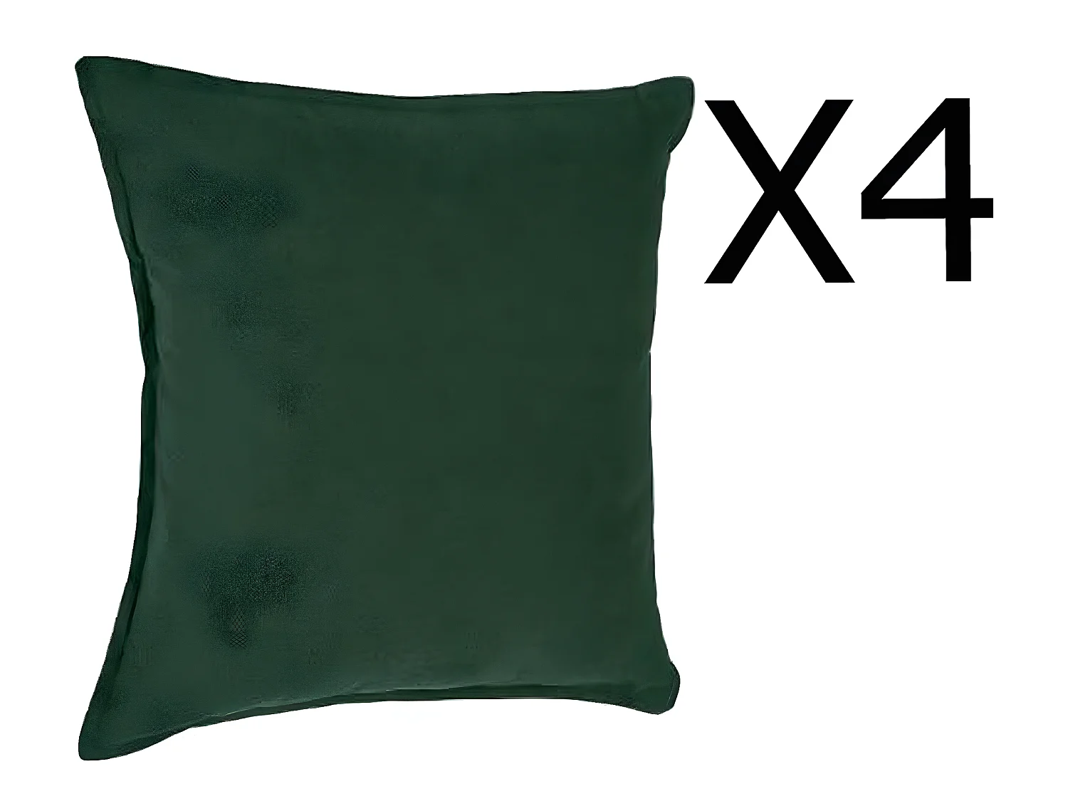 Lot de 4 coussins en polyester coloris vert - Dim : L. 45 x l. 45 cm