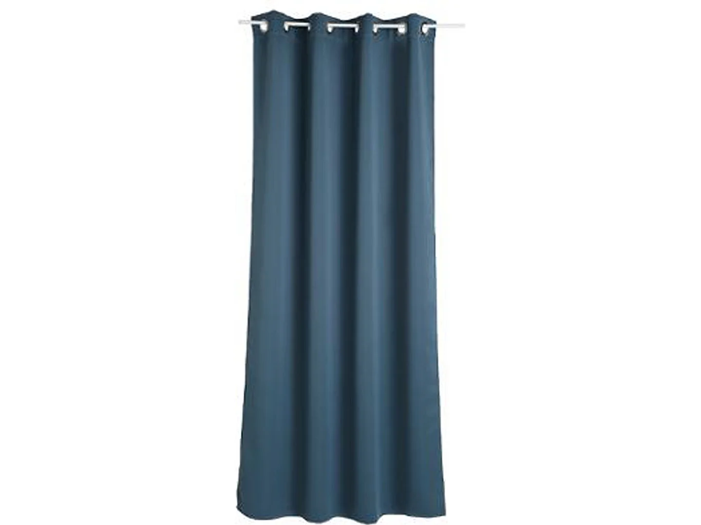 Lot de 2 rideaux occultants en polyester coloris bleu orage - Dim : L.135 x H.240 cm