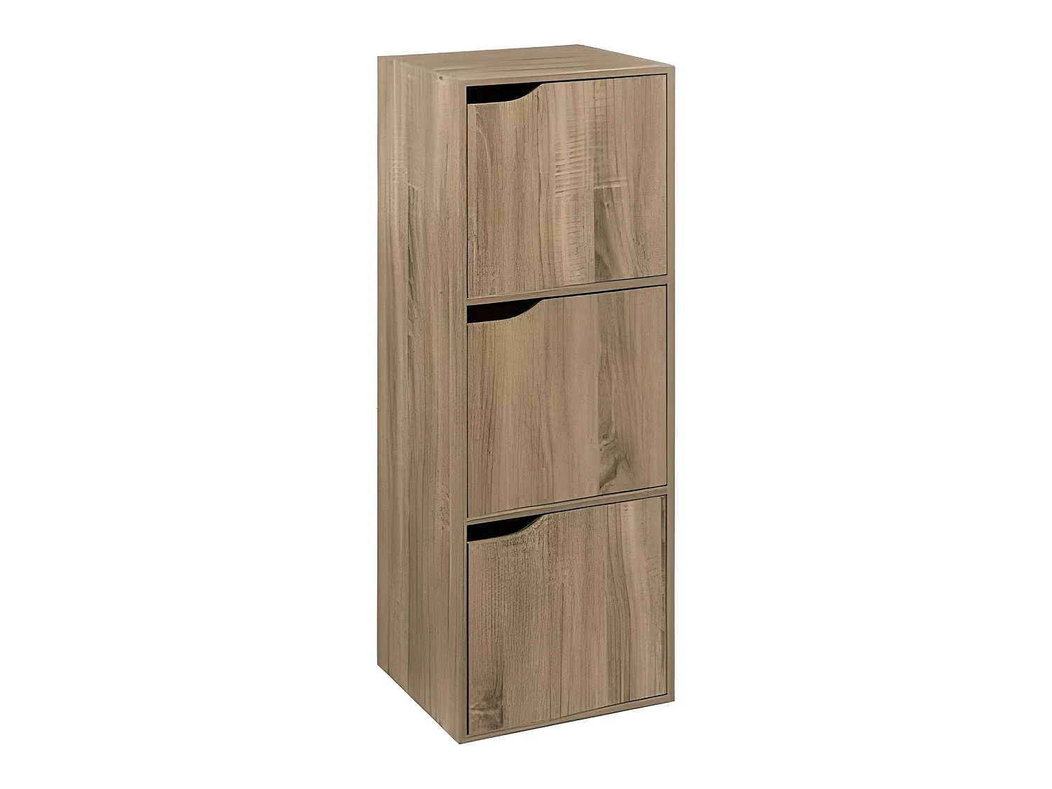 Etagère avec 3 cases en bois coloris naturel - longueur 34,20 x profondeur 32 x hauteur 105 cm