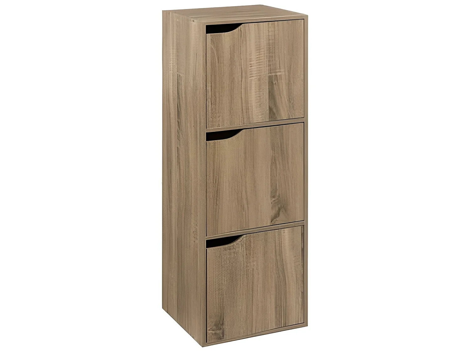 Etagère avec 3 cases en bois coloris naturel - longueur 34,20 x profondeur 32 x hauteur 105 cm