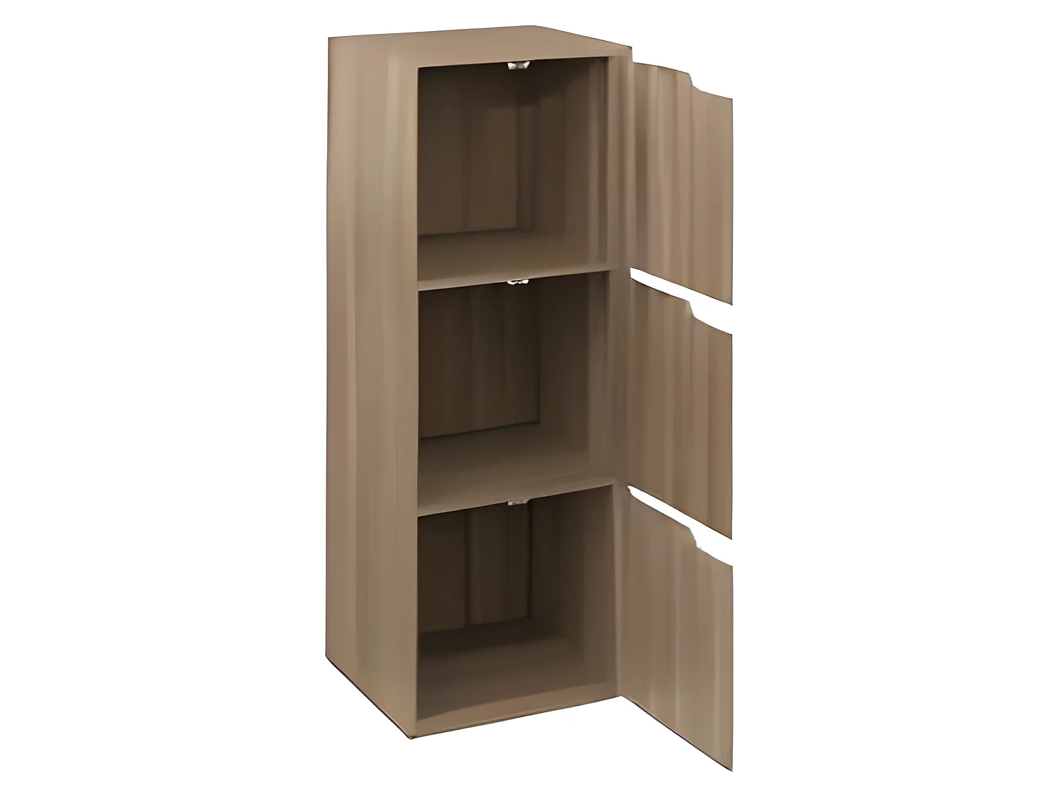 Etagère avec 3 cases en bois coloris naturel - longueur 34,20 x profondeur 32 x hauteur 105 cm