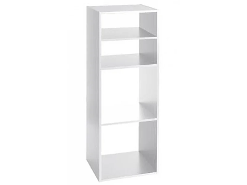 Etagère en panneau de particules, blanc - Dim : L.34.4 x P.32 x H.100.5 cm