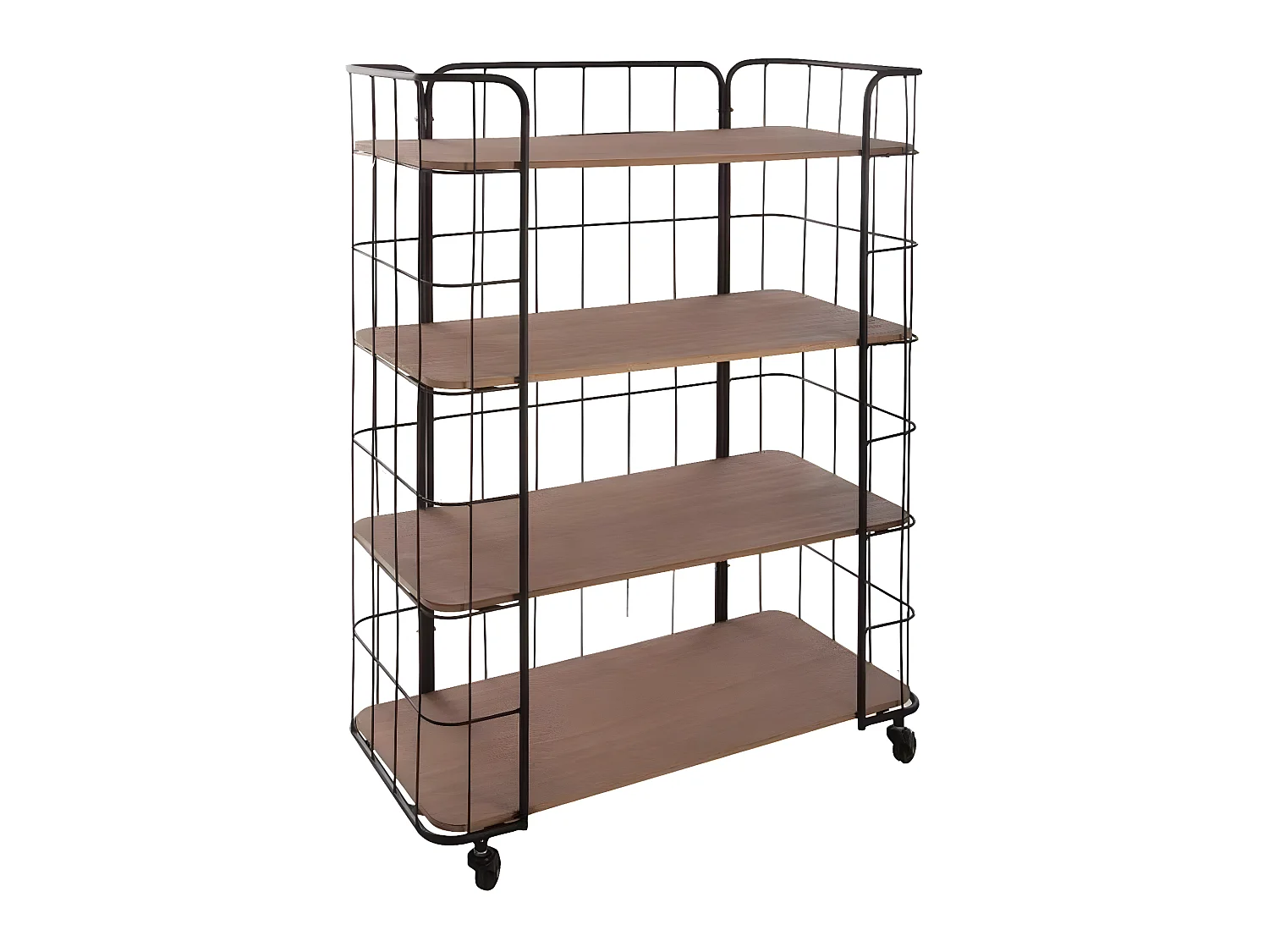 Etagère de 4 niveaux sur roulettes en Métal - 70 x 31 x 97,5 cm
