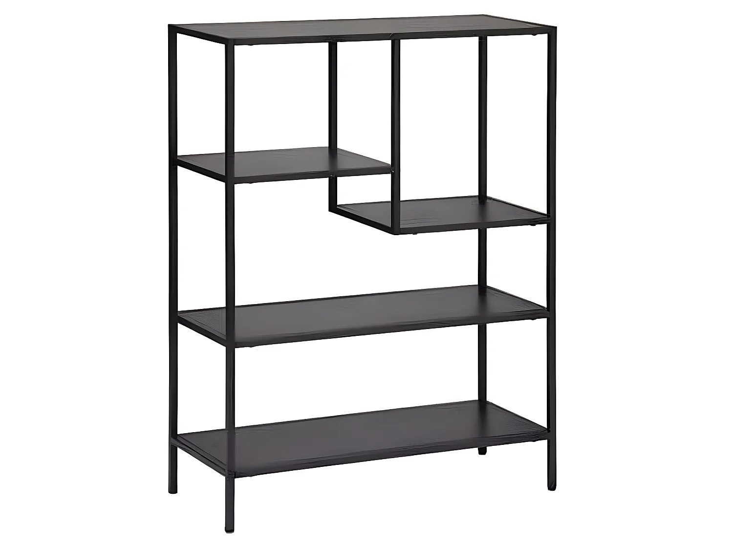 Etagère en acier coloris noir - Longueur 75 x Profondeur 30 x Hauteur 100 cm