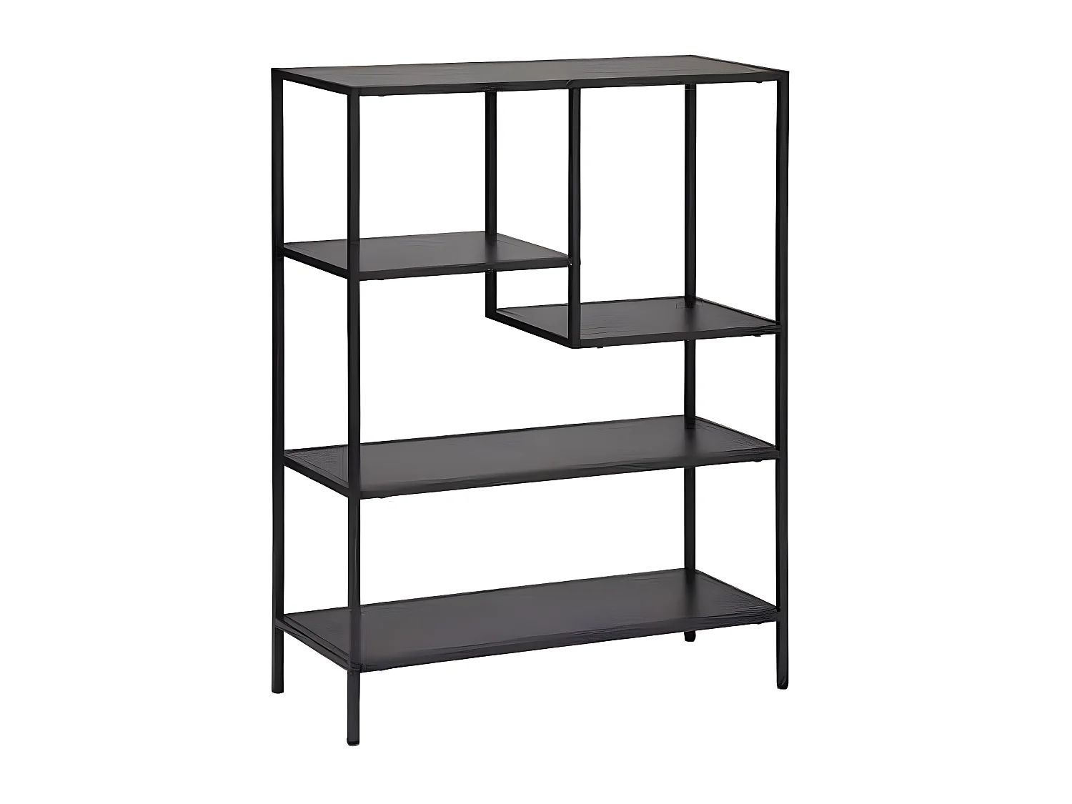 Etagère en acier coloris noir - Longueur 75 x Profondeur 30 x Hauteur 100 cm