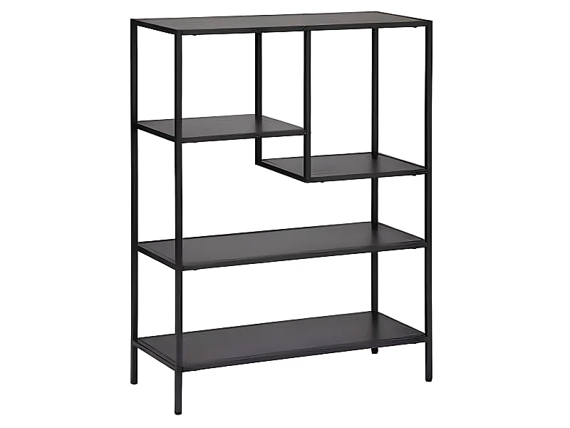 Etagère en acier coloris noir - Longueur 75 x Profondeur 30 x Hauteur 100 cm