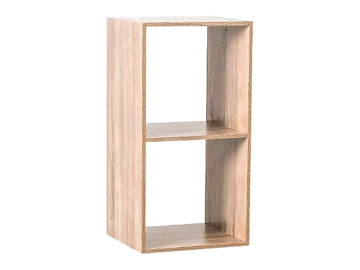 Étagère 2 cases en panneaux de particules naturel - Dim : L.34.4 x P.32 x H.67.6 cm