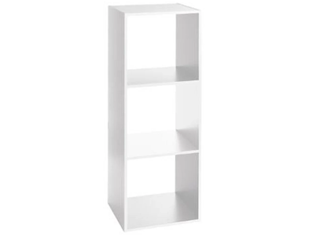 Etagère en panneaux de particules 3 cases blanc - Dim : L.34,4 x P.32 x H.100,5 cm