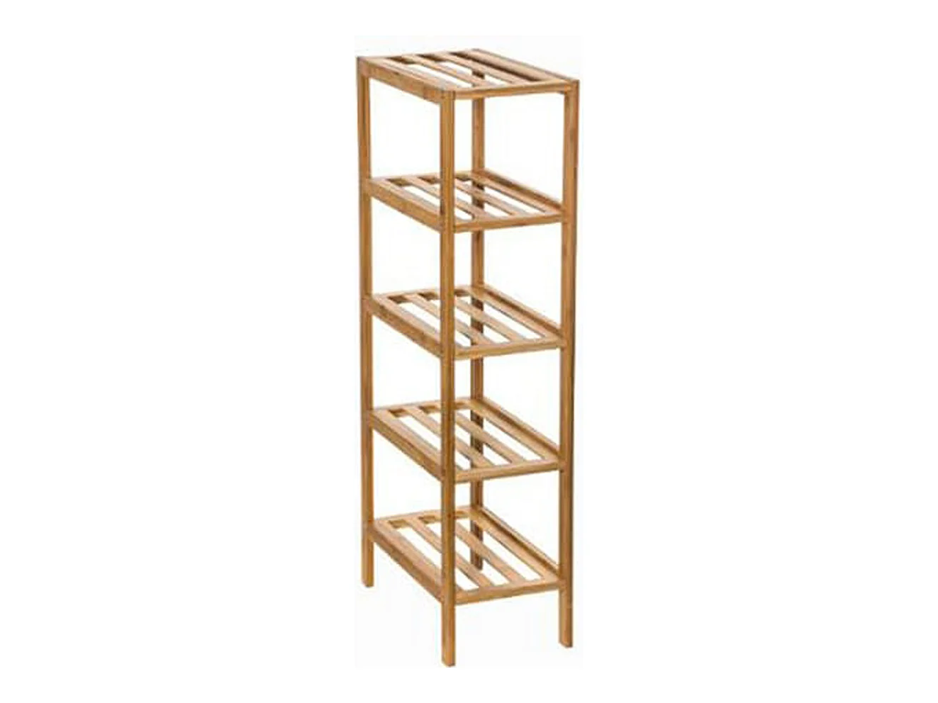 Etagère 4 niveaux en bambou naturel - Dim : H.77.5 x l.18.5 x P.32 cm