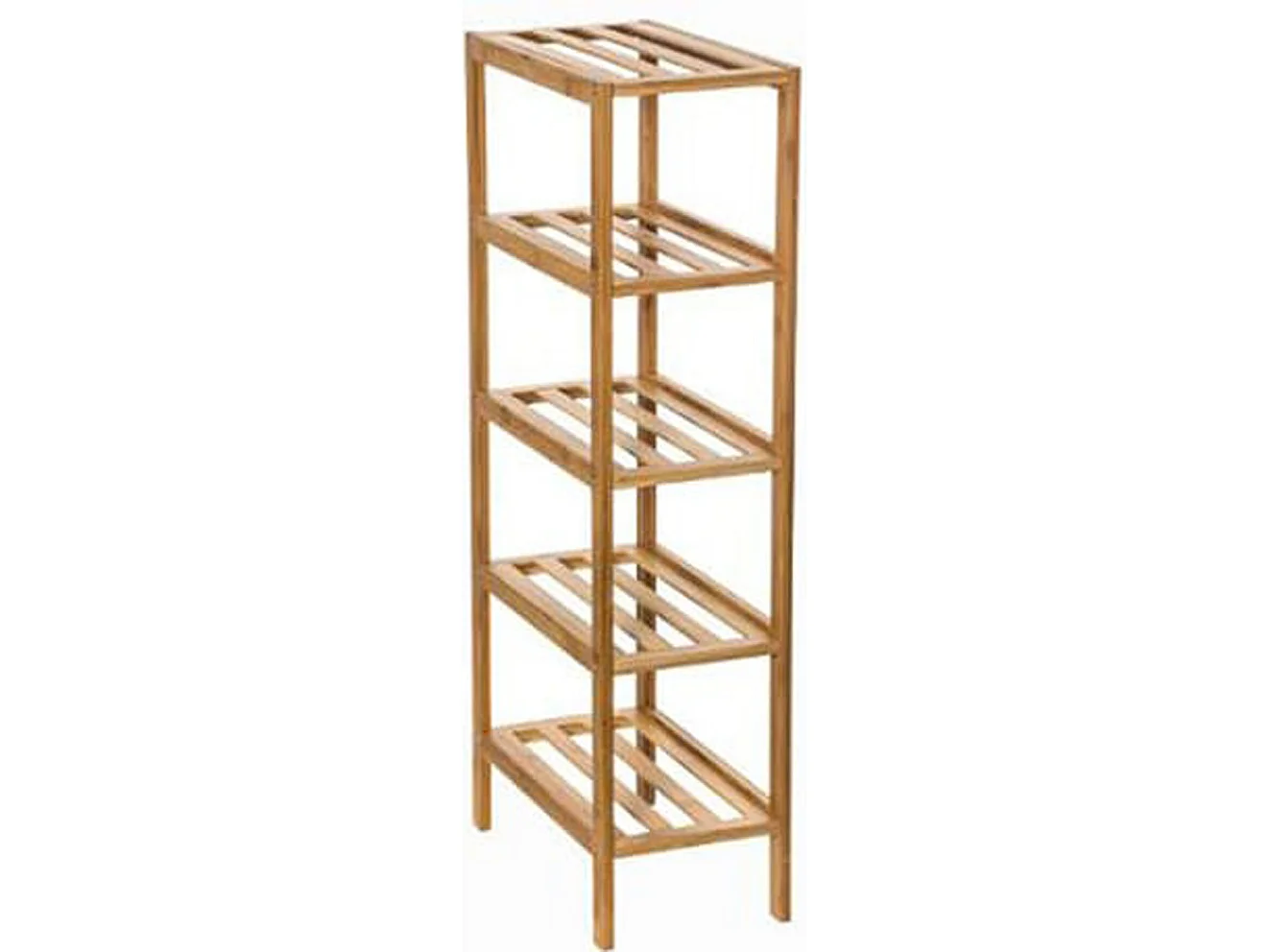 Etagère 4 niveaux en bambou naturel - Dim : H.77.5 x l.18.5 x P.32 cm