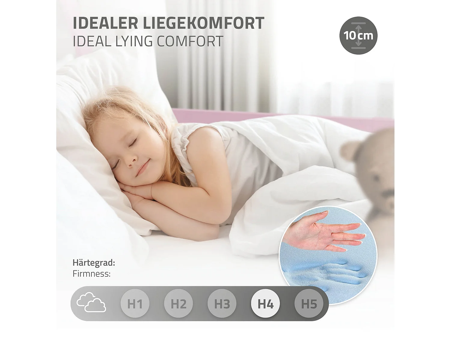 Lit d'enfants Tipi 90x200 cm rose style indien cadre en bois de pin massif avec matelas H:10 cm hypoallergénique housse amovible et sommier à lattes