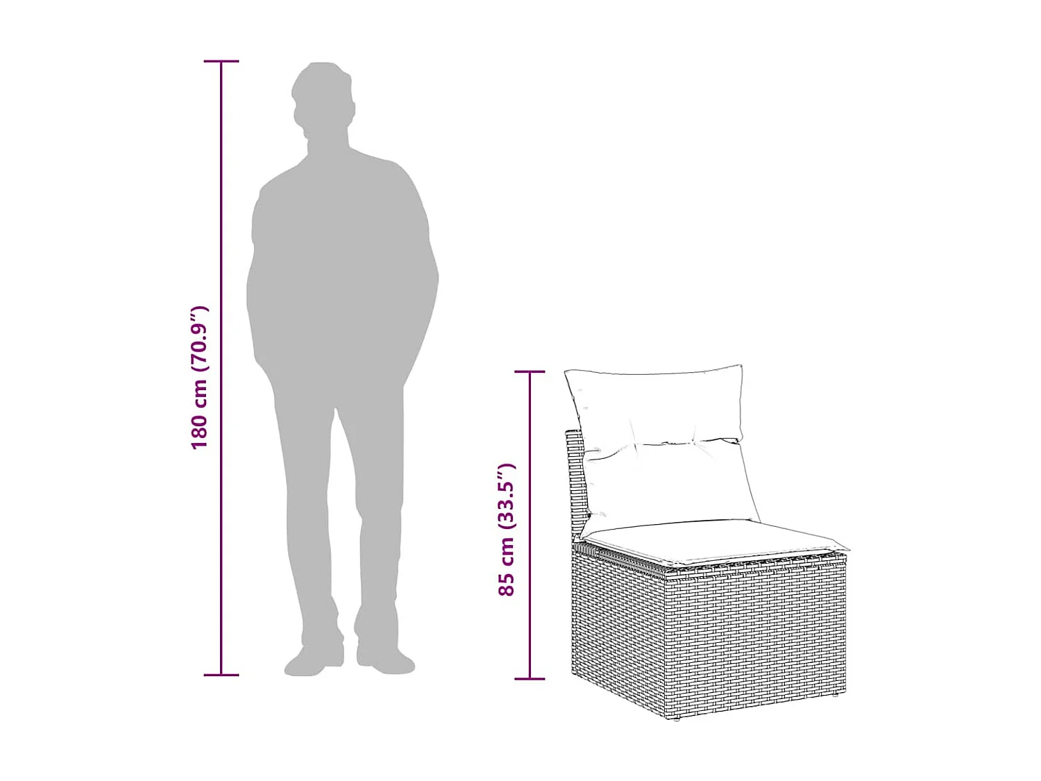 Set Divano da Giardino 9 pz con Cuscini Beige in Polyrattan