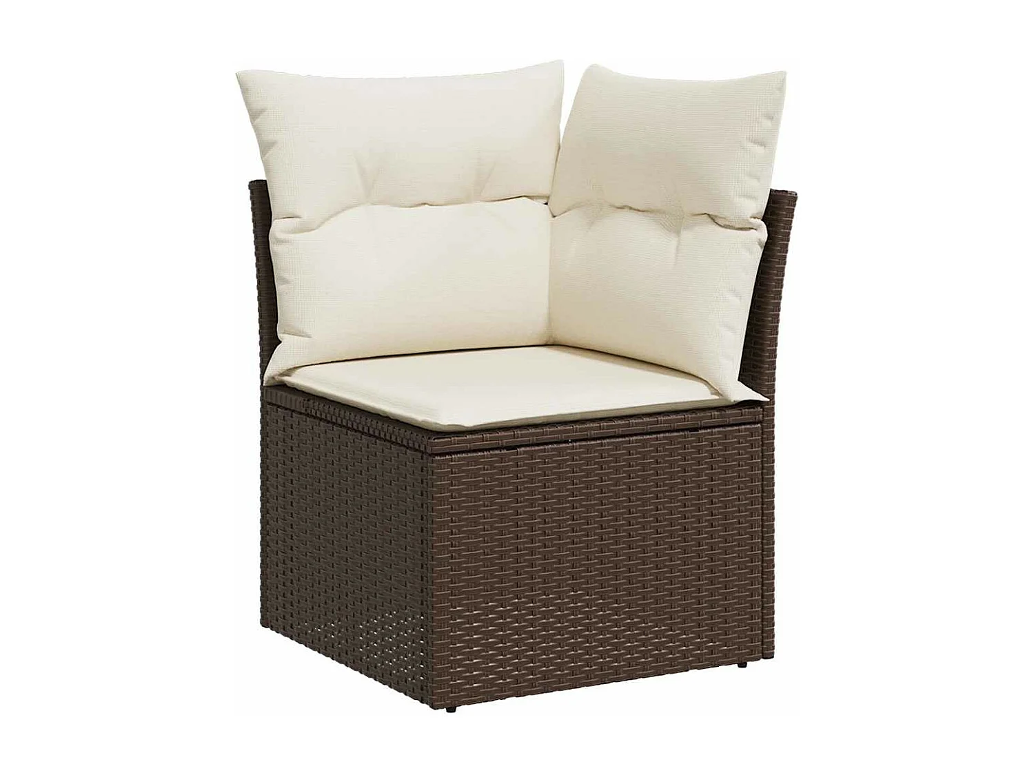8-tlg. Garten-Sofagarnitur mit Kissen Braun Poly Rattan