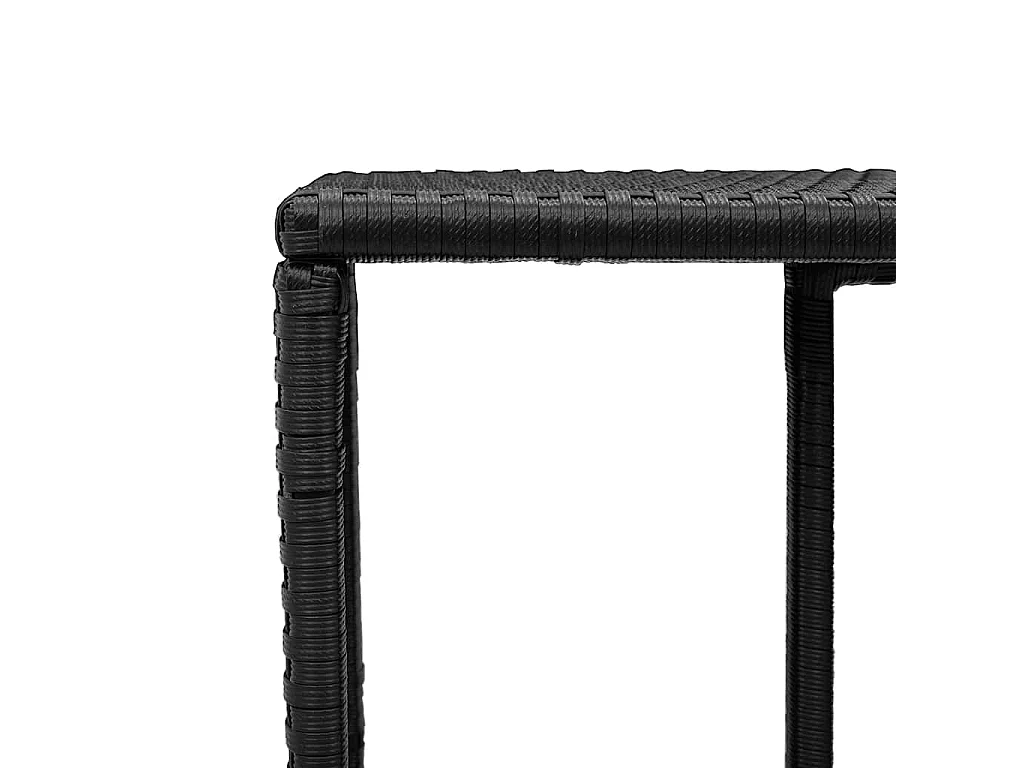 11-tlg. Garten-Sofagarnitur mit Kissen Schwarz Poly Rattan