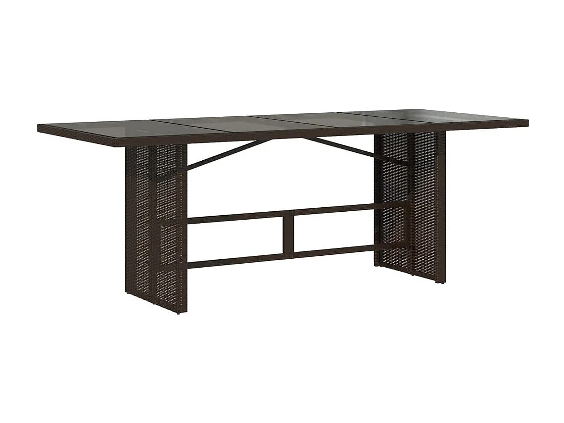 9-delige Bistroset met kussens poly rattan bruin