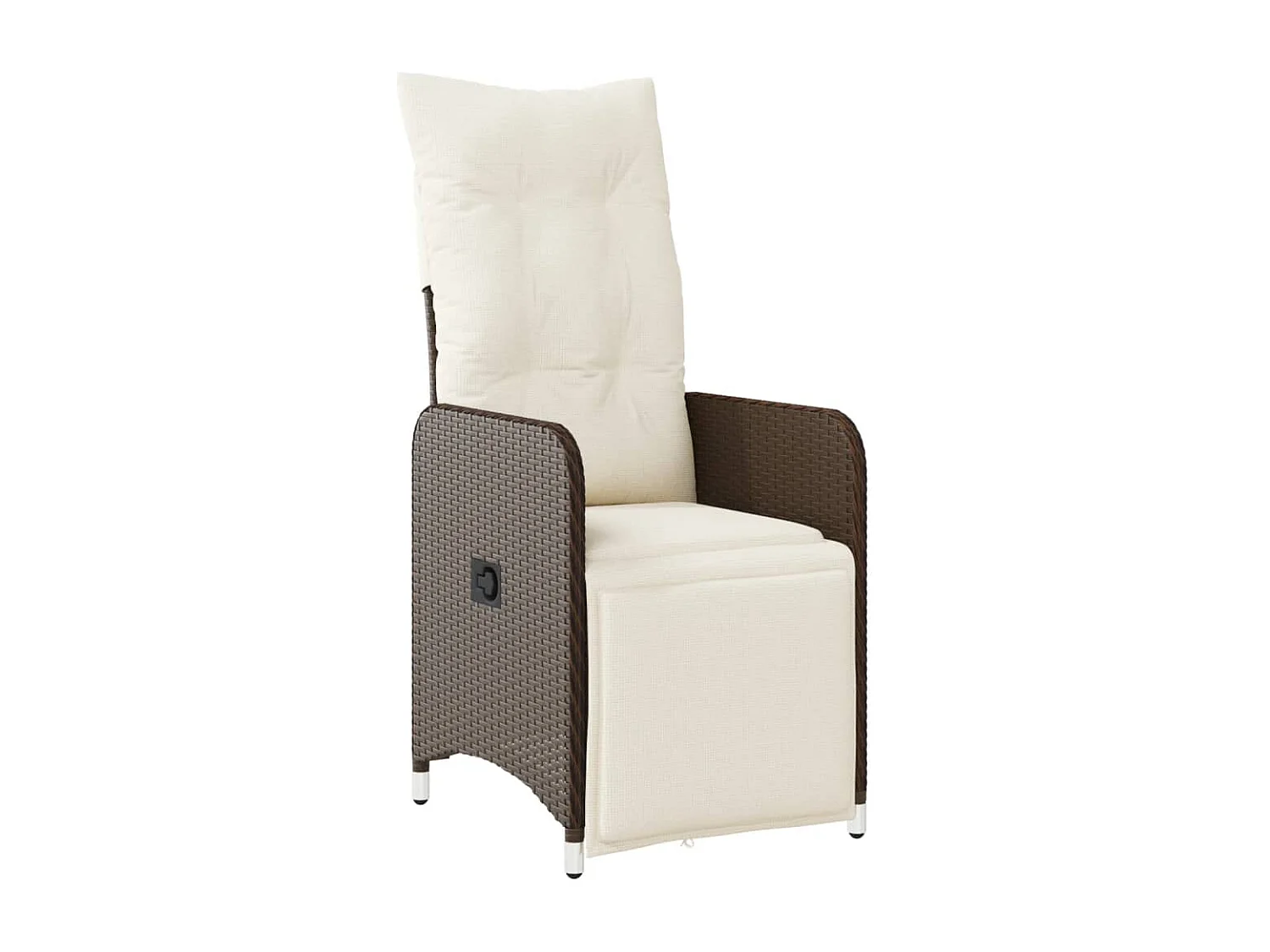 9-delige Bistroset met kussens poly rattan bruin