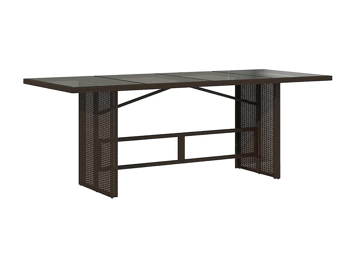 Ensemble de bistro de jardin 9 pcs coussins marron poly rotin