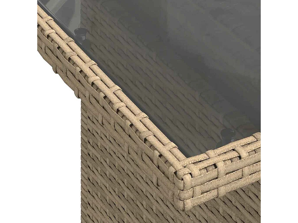 Set Divano da Giardino 10 pz con Cuscini Beige in Polyrattan