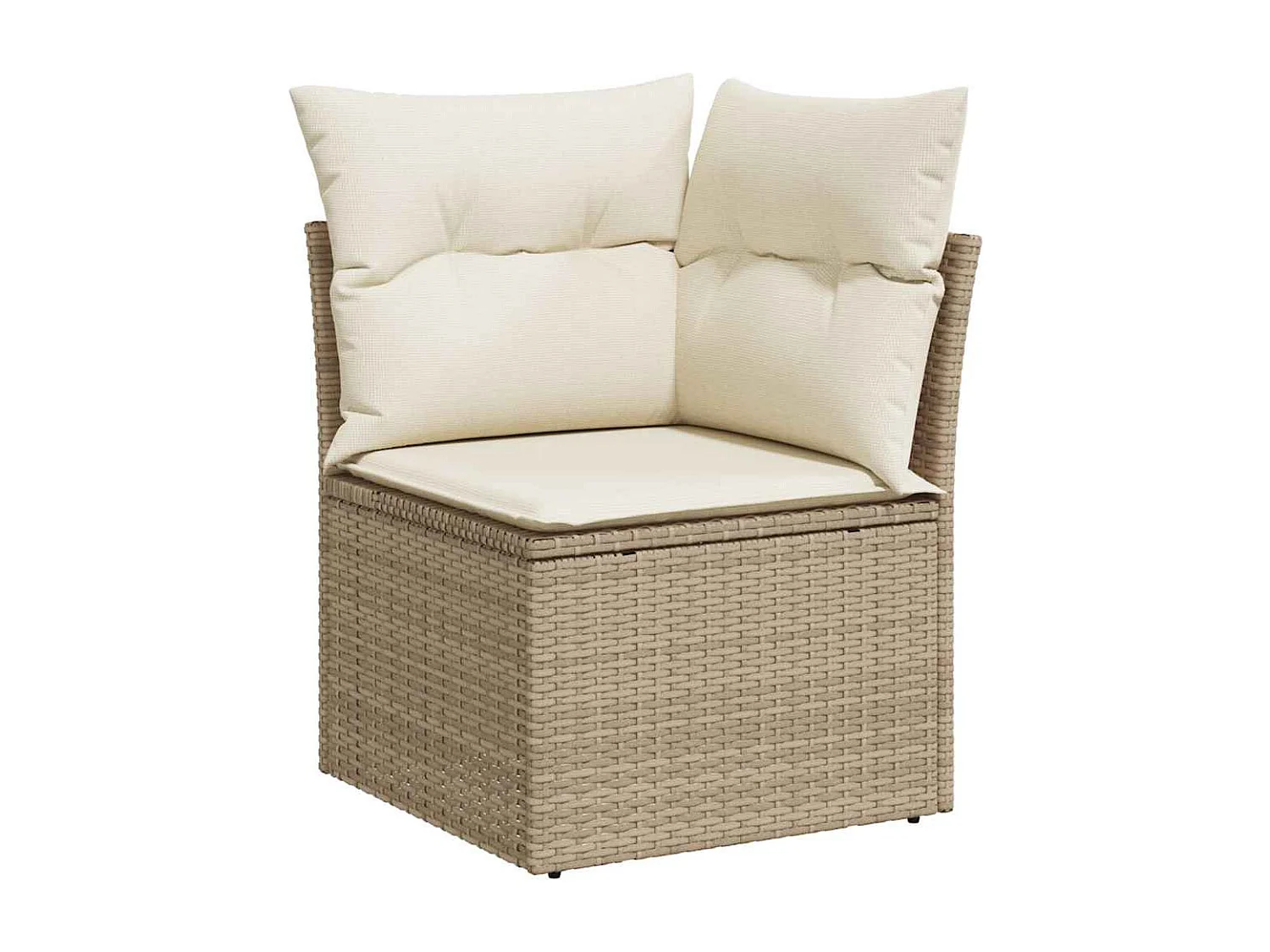 Set Divano da Giardino 8 pz con Cuscini Beige in Polyrattan