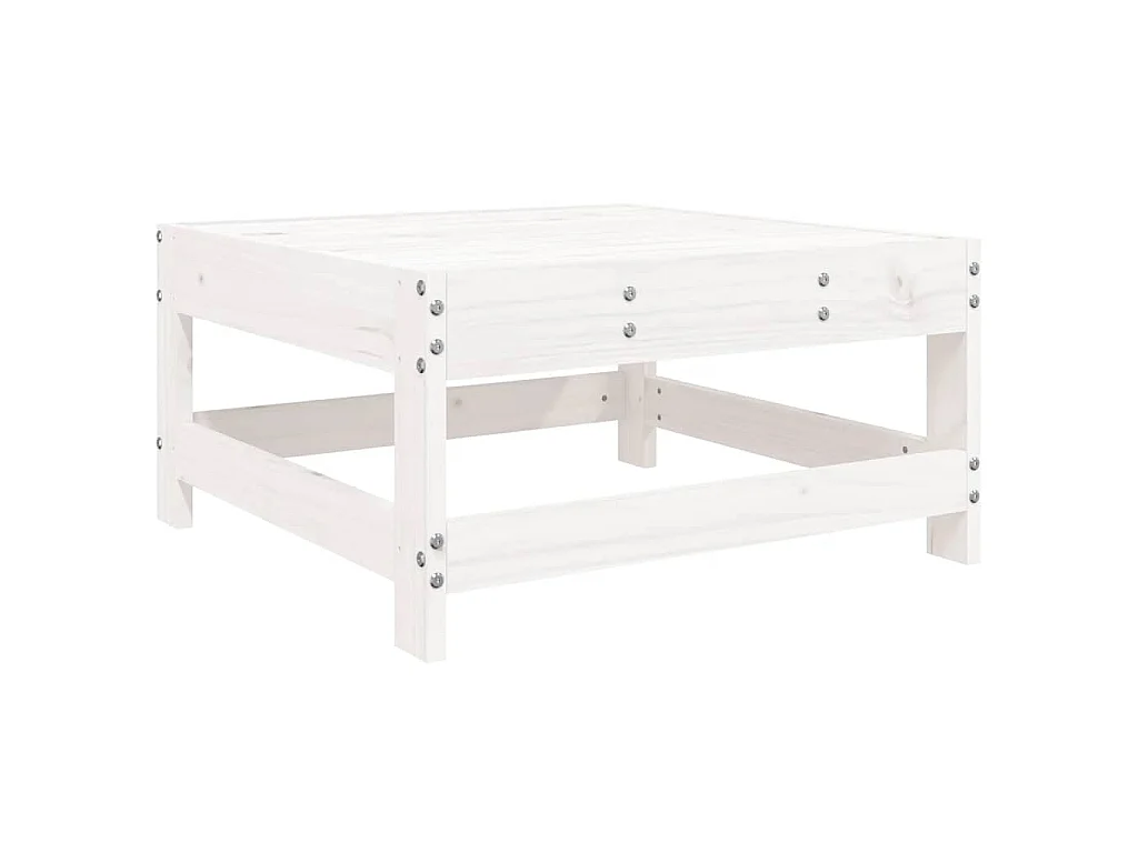 Set Divani da Giardino 8 pz in Legno Massello di Pino Bianco