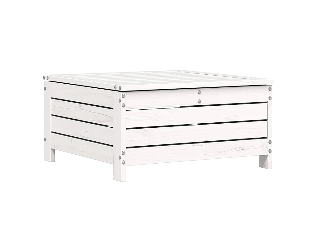Set Divani da Giardino 8 pz in Legno Massello di Pino Bianco