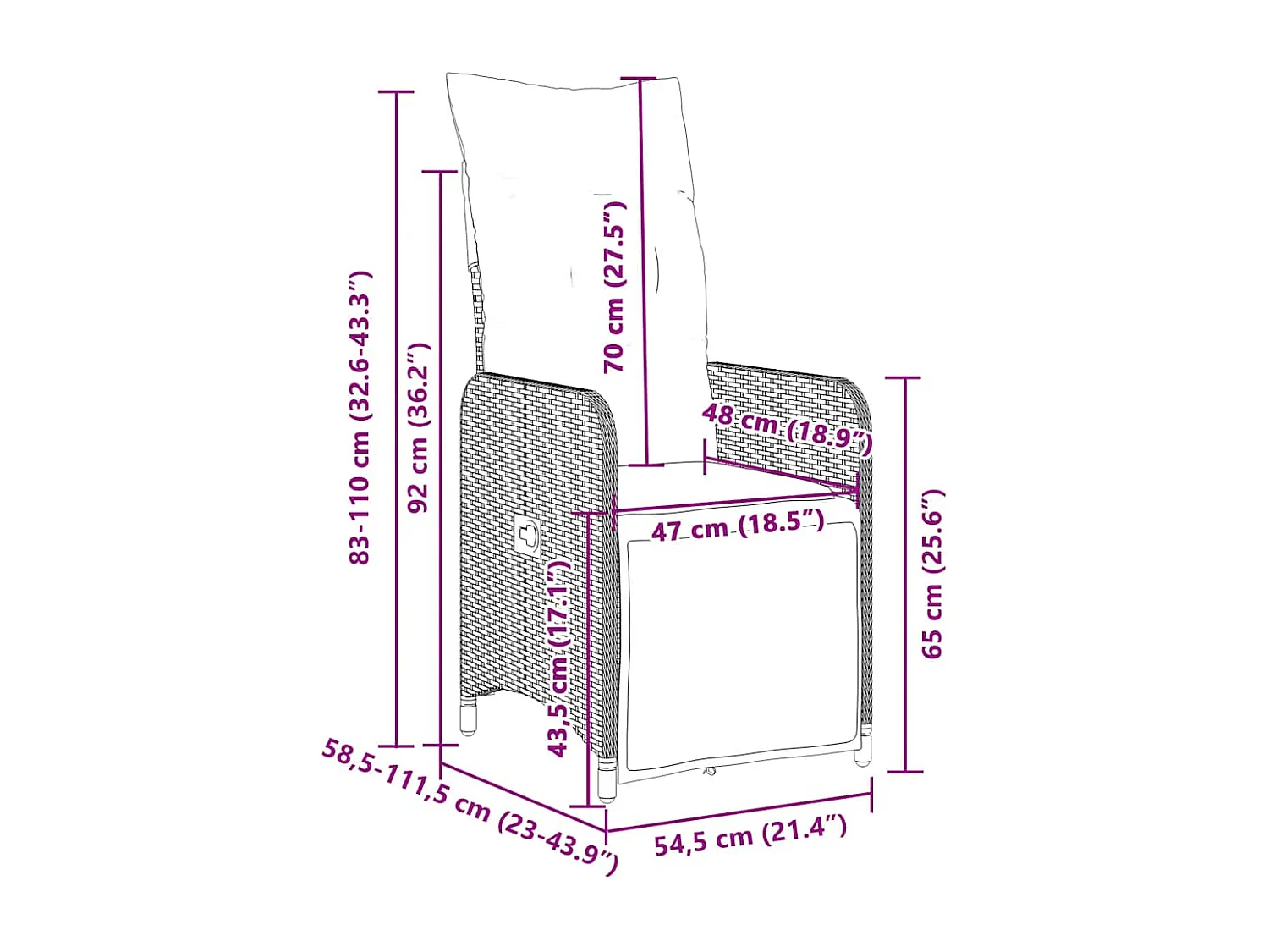 Ensemble de bistro de jardin 9 pcs coussins noir poly rotin